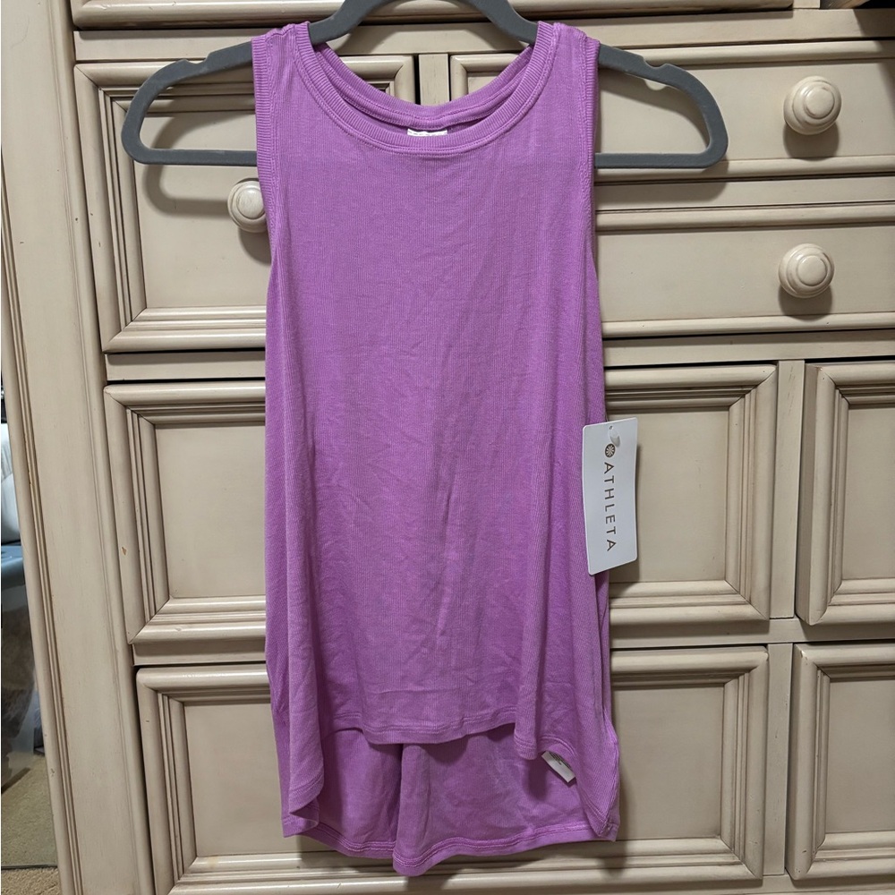 Athleta Women's Purple Tank Top Athleta easy in rib tank top. NWT